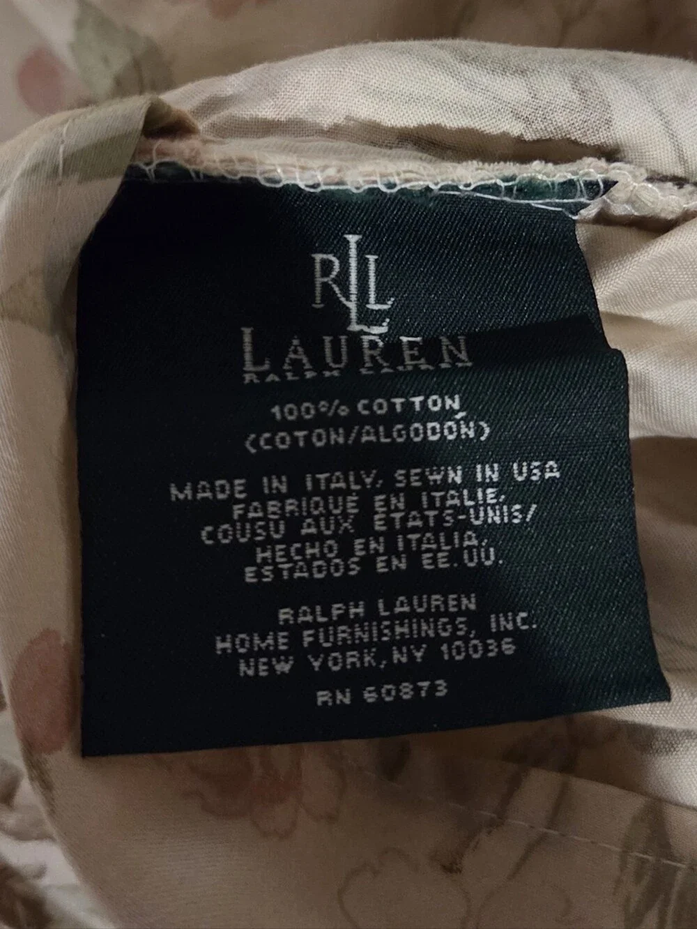 RALPH LAUREN VINTAGE BELMONT OAKS RUFFLED DUVET COVER& PILLOW SHAMS (Full/Queen)